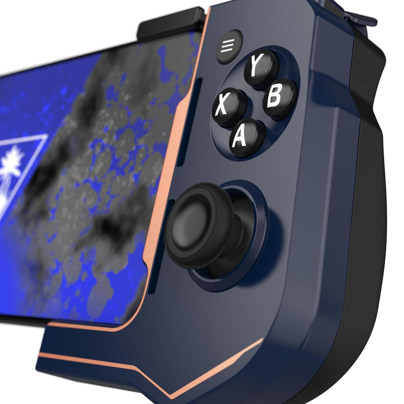 Turtle Beach Atom Mobile Game Controller with Bluetooth for Cloud Gaming on iPhone with Compact Shape, Console Style Controls & Low Latency Bluetooth – Cobalt Blue