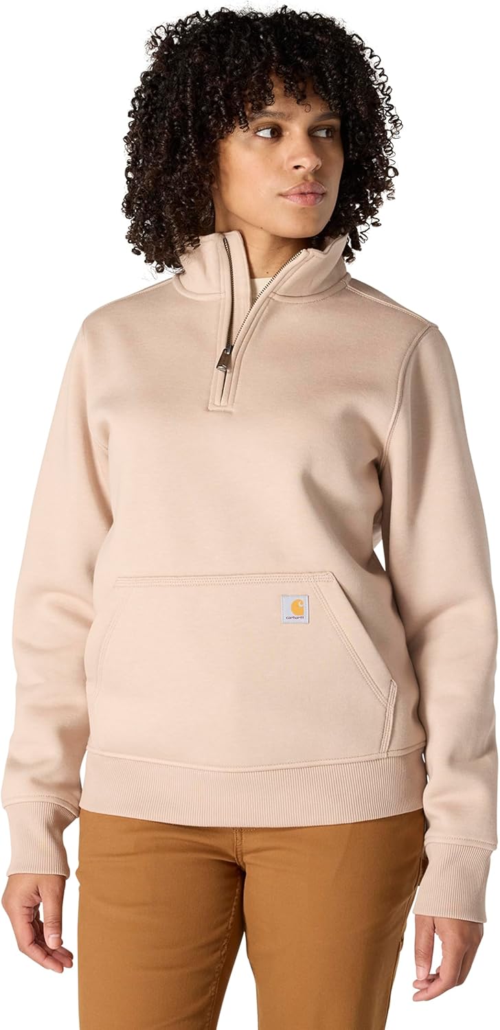 Carhartt Women's Relaxed Fit Midweight Quarter-Zip Mock-Neck Sweatshirt-53