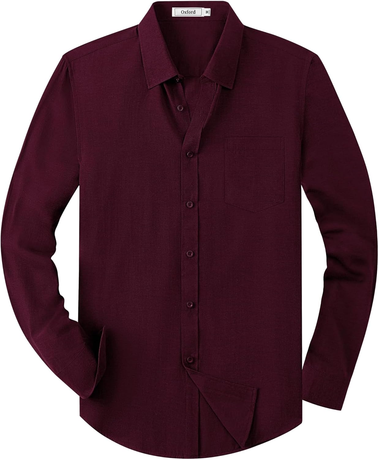 Mens Oxford Shirts Long Sleeve Business Casual Cotton Dress Shirt Wedding Dating Party Button Down Tops with Pocket-28