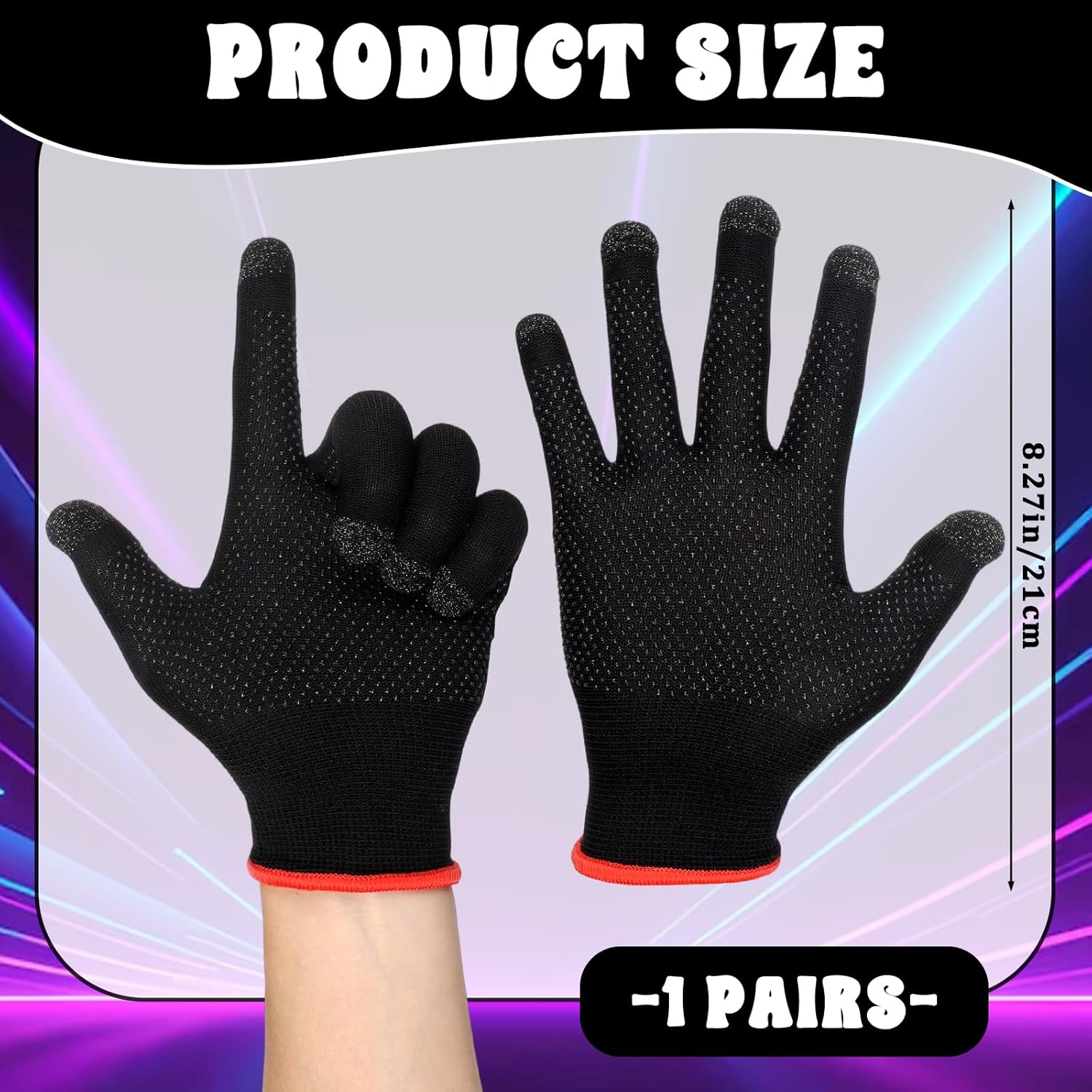 Anti-Sweat Breathable Mobile Finger Sleeve, Mobile Game Gloves, Ultra-Thin Mobile Gaming Gloves for Sweaty Hands, Cold Hands, High-Ranking Players Mobile Game Streamer