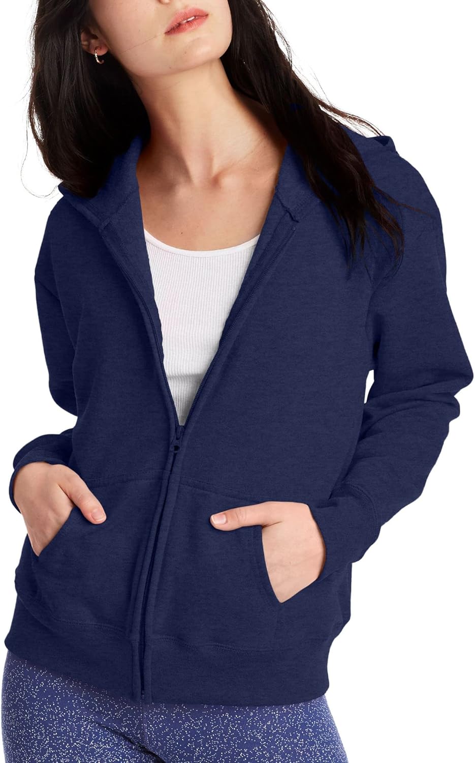 Hanes, Ecosmart Fleece Full Hoodie, Zip-up Hooded Sweatshirt for Women-10