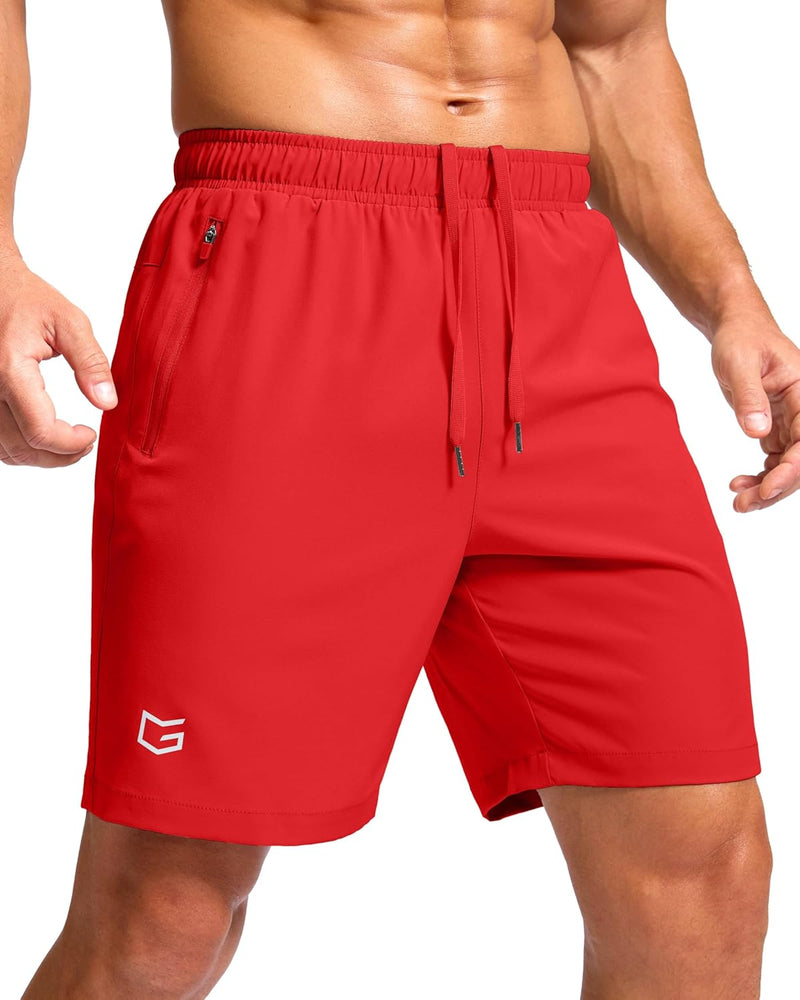 G Gradual Men's Athletic Running Shorts with Zipper Pockets Quick Dry 7"/ 5"/ 9" Workout Gym Shorts for Basketball Hiking-86
