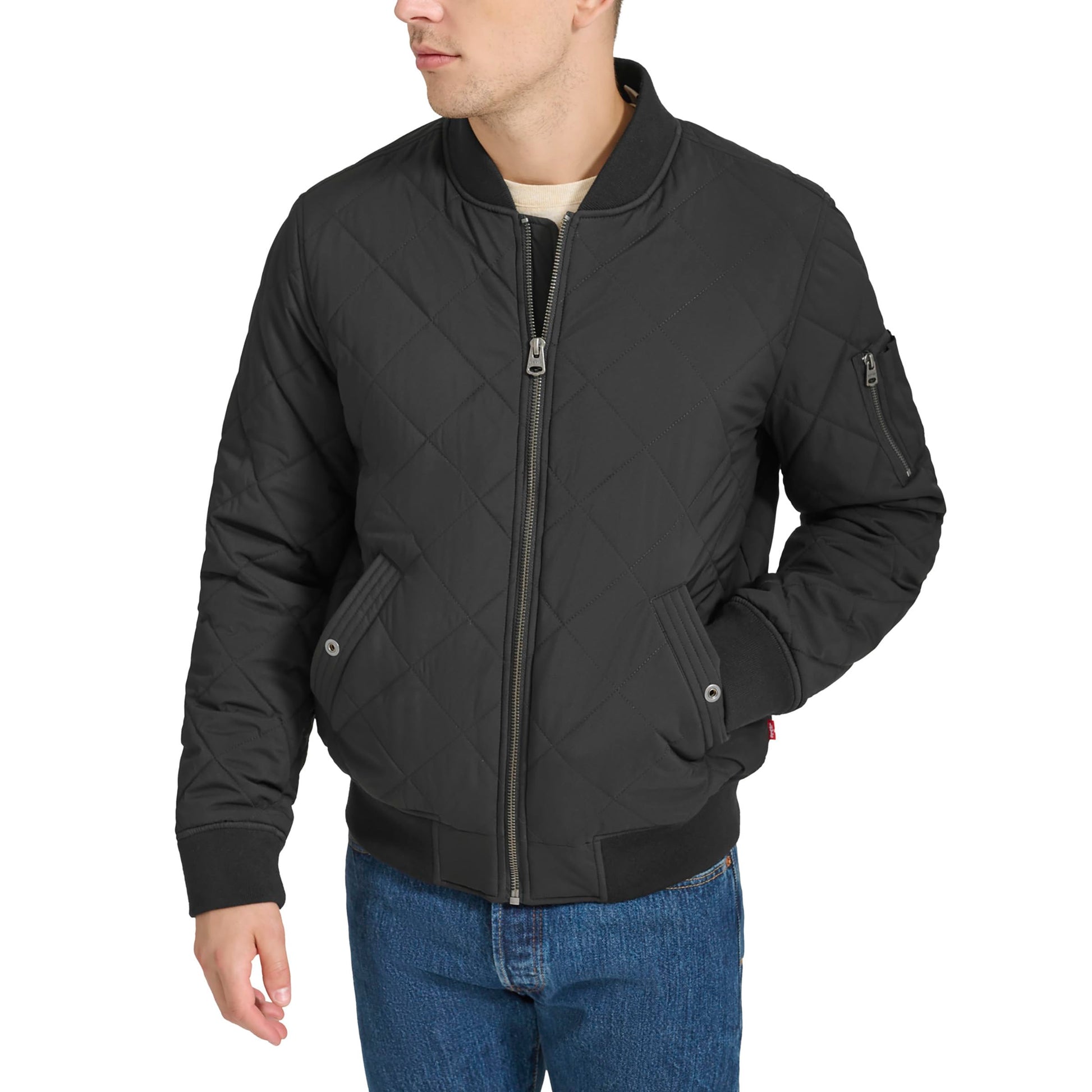 Levi's mens Diamond Quilted Bomber Jacket-88