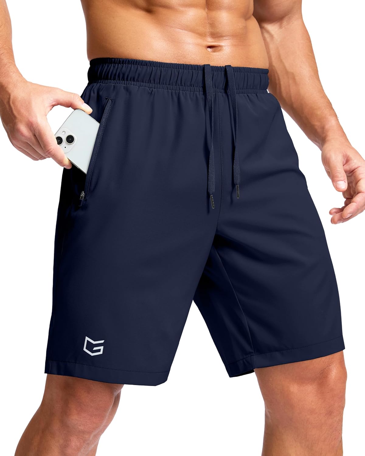 G Gradual Men's Athletic Running Shorts with Zipper Pockets Quick Dry 7"/ 5"/ 9" Workout Gym Shorts for Basketball Hiking-85