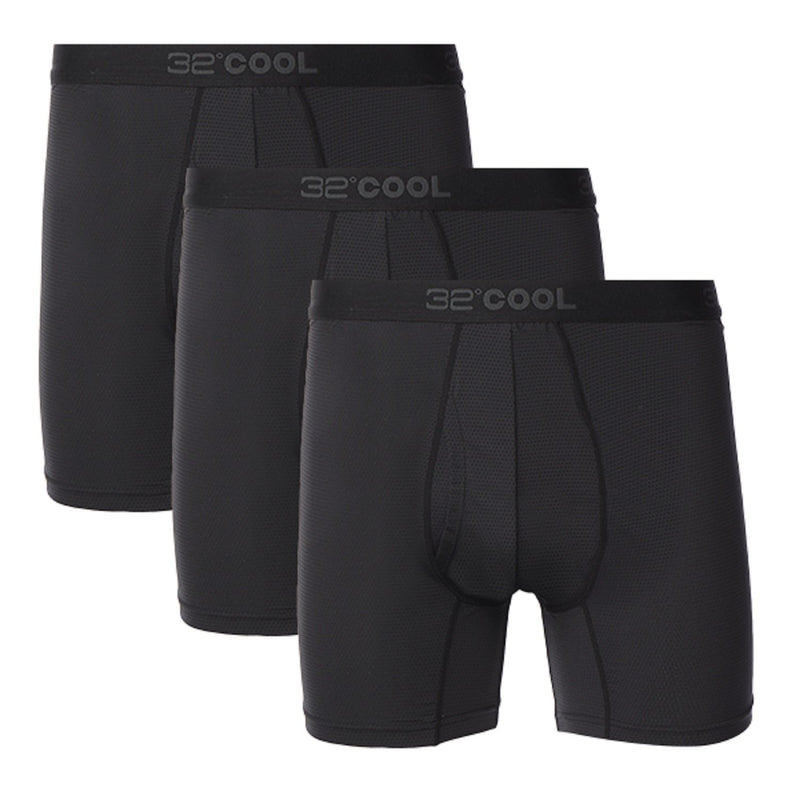 32 Degrees Mens 3 Pack Active Mesh Boxer Brief-1