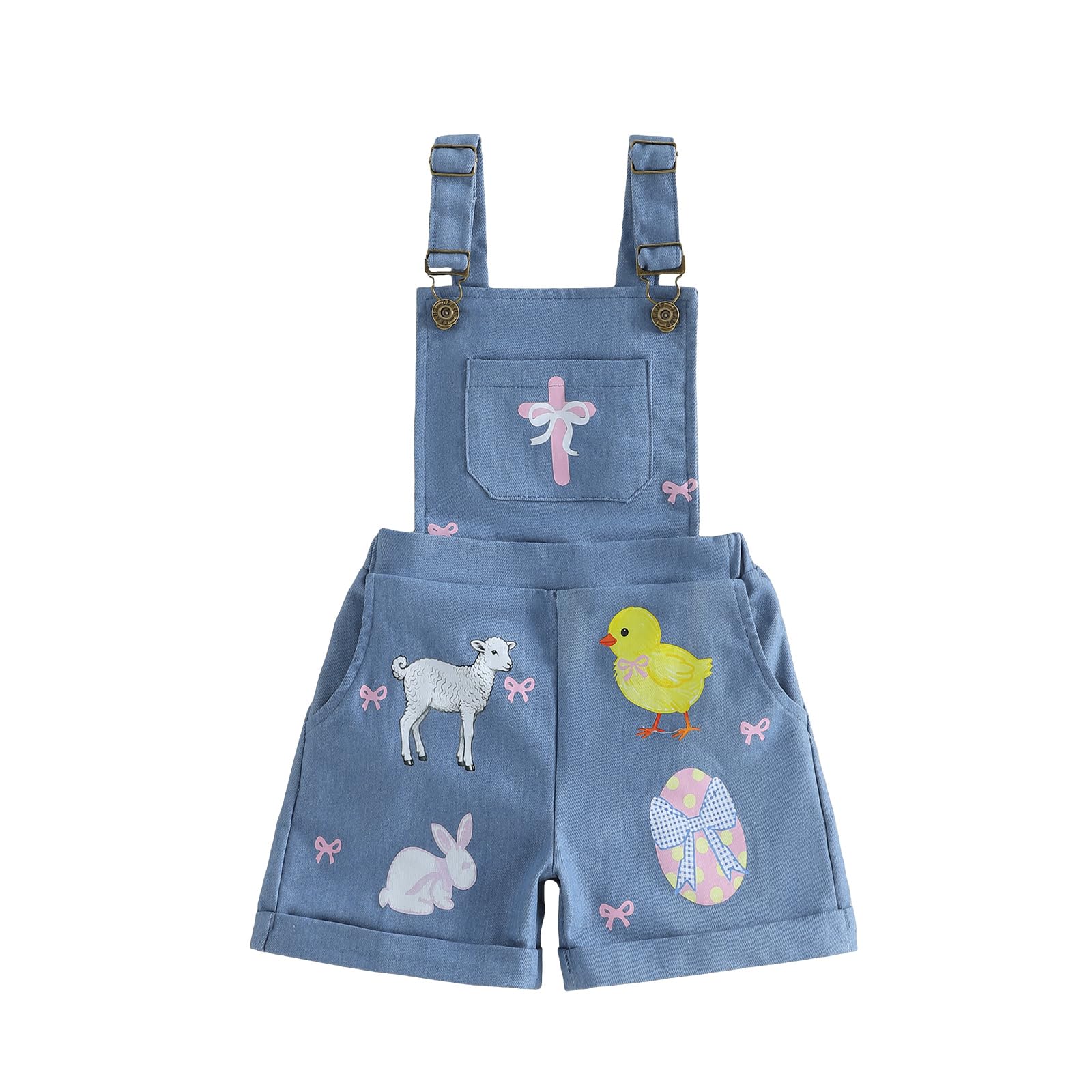 Ayalinggo St Patricks Baby Girl Boy Outfit Toddler St Patricks Lucky Clover Overalls Jeans Shorts Summer Clothes Clothing