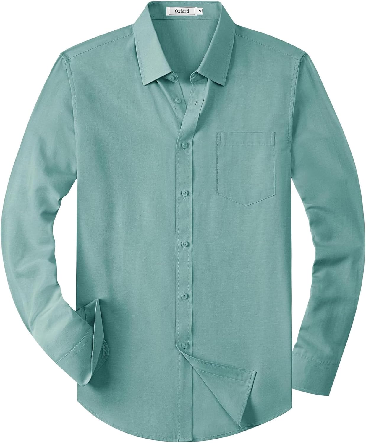 Mens Oxford Shirts Long Sleeve Business Casual Cotton Dress Shirt Wedding Dating Party Button Down Tops with Pocket-40