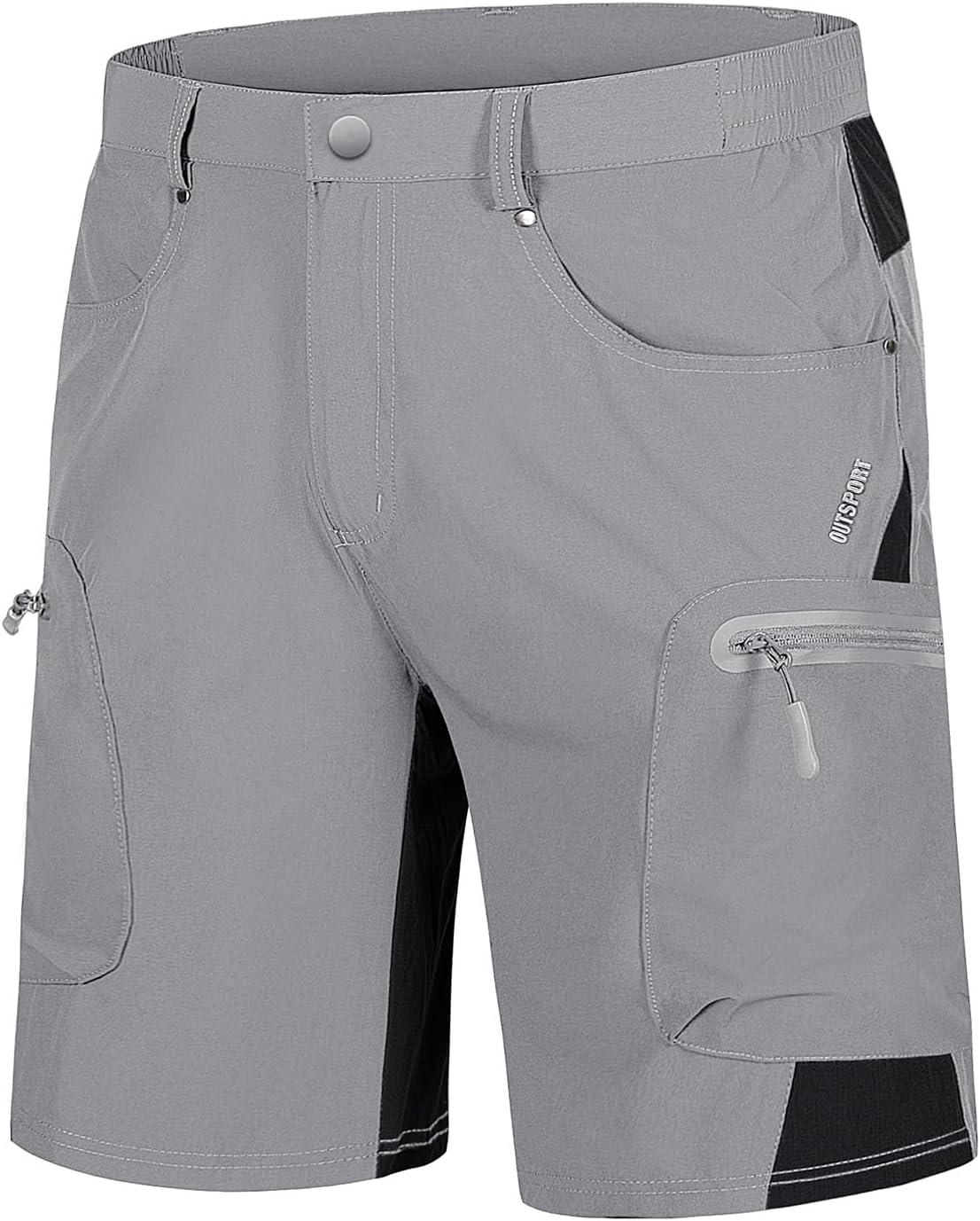TACVASEN Men's Hiking Cargo Shorts 10" with Zipper Pockets Quick Dry Casual Stretch Golf Work Short Outdoor Summer