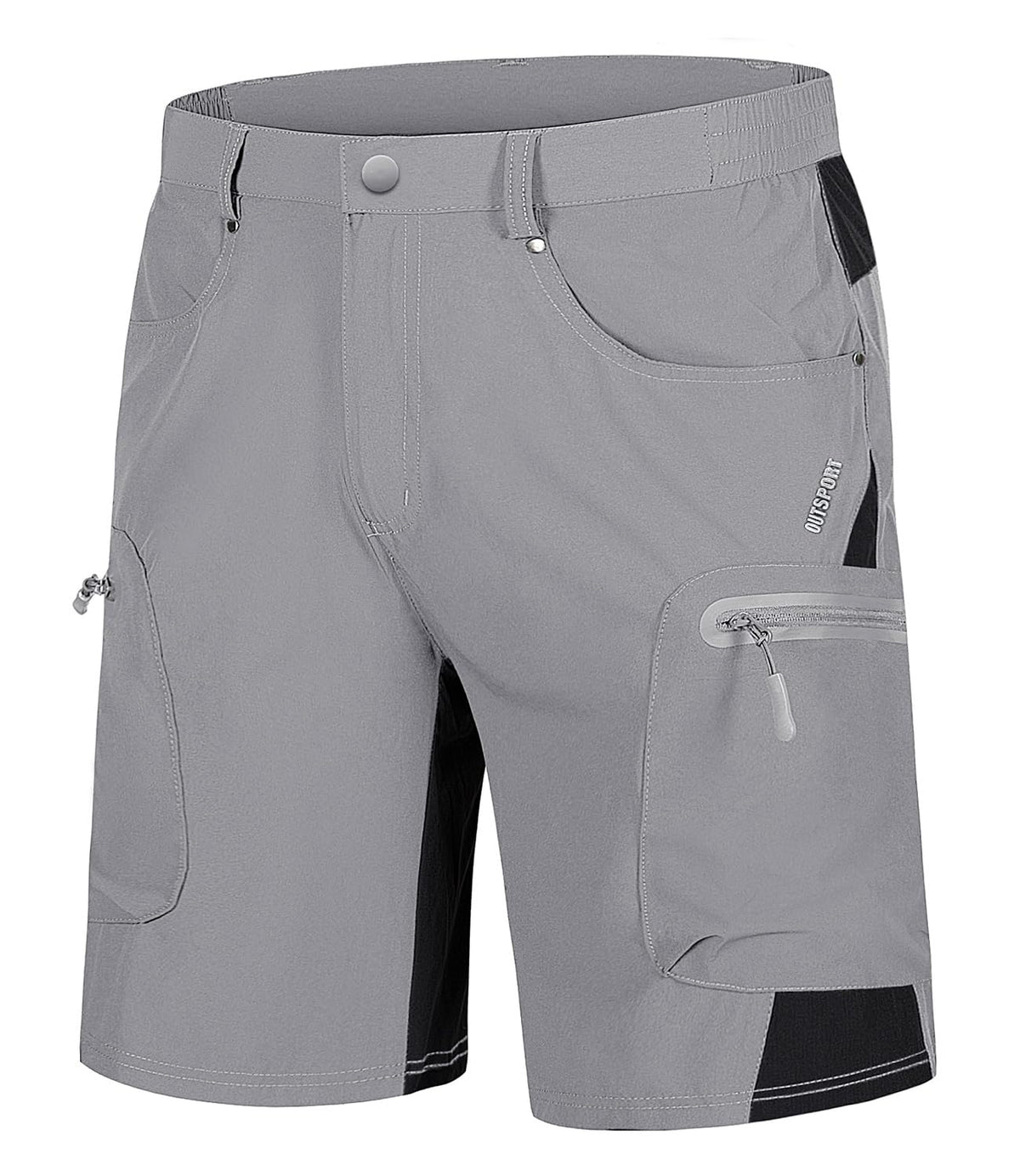 TACVASEN Men's Hiking Cargo Shorts 10" with Zipper Pockets Quick Dry Casual Stretch Golf Work Short Outdoor Summer