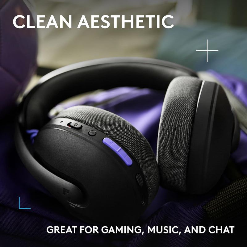 Logitech G325 Lightspeed Wireless Bluetooth Gaming Headset, All-Day Comfort, Built-in Mic with Noise Reduction, 24-Bit Audio, 24+ Hr Battery Life, for PC, PlayStation, Switch, Mobile – Black
