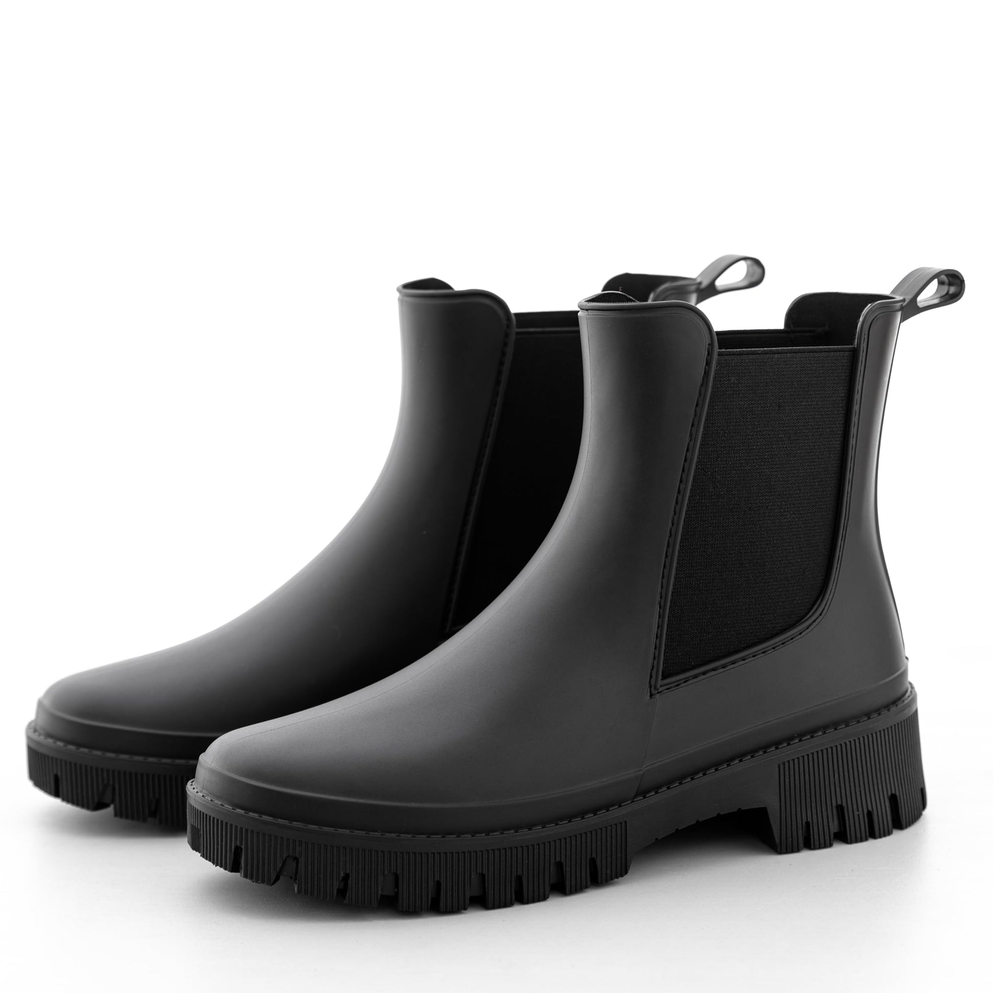 Women's Short Rain Boots Waterproof Chelsea Rain Boots For Ladies-8