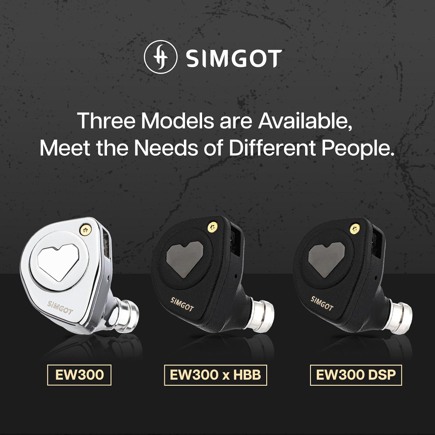 Linsoul SIMGOT EW300 1DD+1Planar+1PZT Hybrid Driver in Ear Monitor, Wired Earbuds IEM, Gaming Earbuds with Detachable Nozzles, Silver-Plated OFC IEM Cable for Audiophile Musician (Standard Edition)
