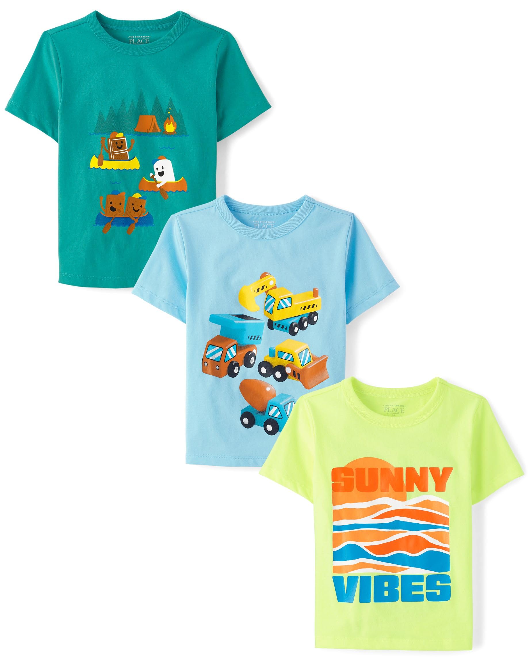 The Children's Place Baby Boys' Graphic T-Shirts (3-Pack)