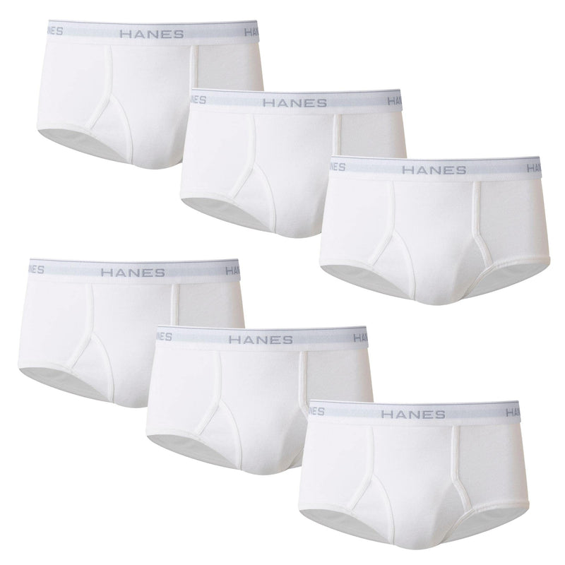 Hanes Men's Underwear Brief Pack, Full Rise Cotton Briefs, Moisture-Wicking Underwear, White, Multi-pack-2