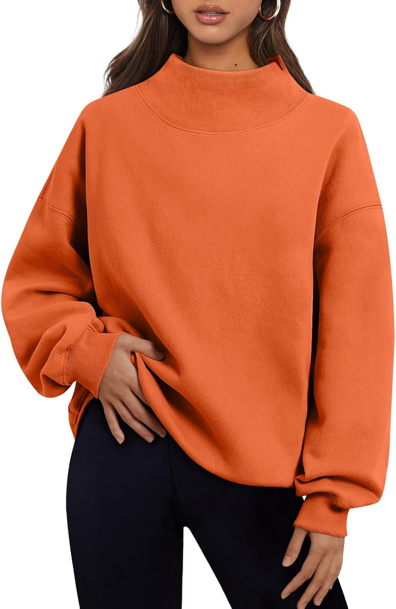 Trendy Queen Womens Oversized Sweatshirts Turtleneck Pullover Long Sleeve Hoodies Tops Fall Fashion Outfits 2026 Clothes-41
