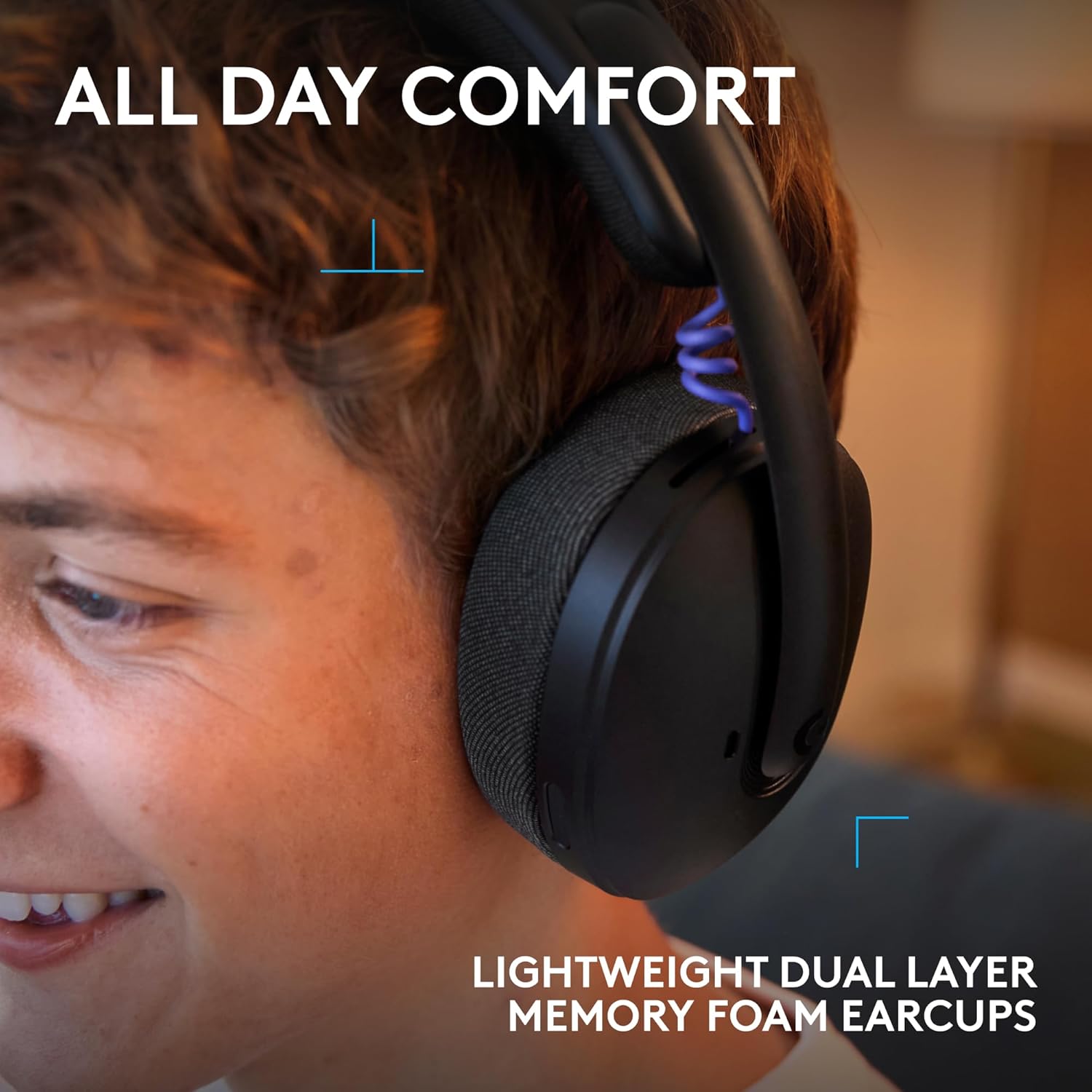 Logitech G325 Lightspeed Wireless Bluetooth Gaming Headset, All-Day Comfort, Built-in Mic with Noise Reduction, 24-Bit Audio, 24+ Hr Battery Life, for PC, PlayStation, Switch, Mobile – Black