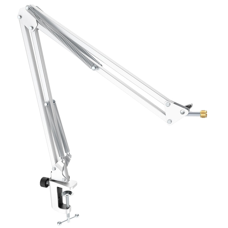 Microphone Arm Stand, FIFINE Suspension Boom Scissor Mic Stand with Heavy Duty Clamp, 3/8" to 5/8" Adapter, for Voice-over, Gaming, Recording, Studio, Home Office (CS1)