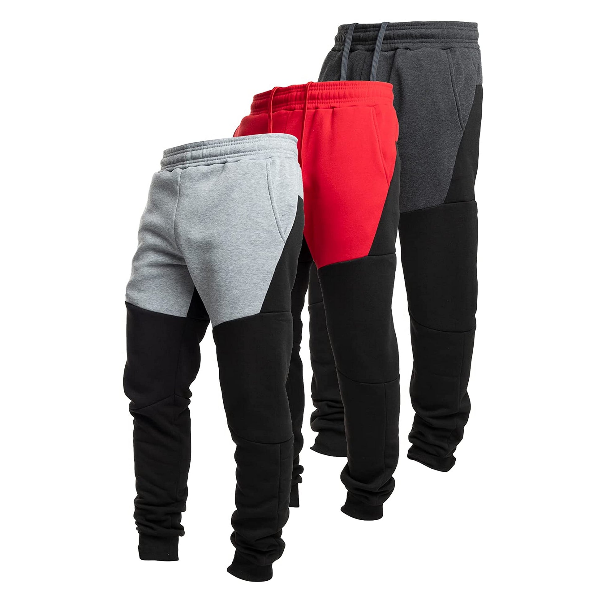 Ultra Performance 3 Pack Fleece Active Tech Joggers for Men, Mens Sweatpants with Zipper Pockets-43