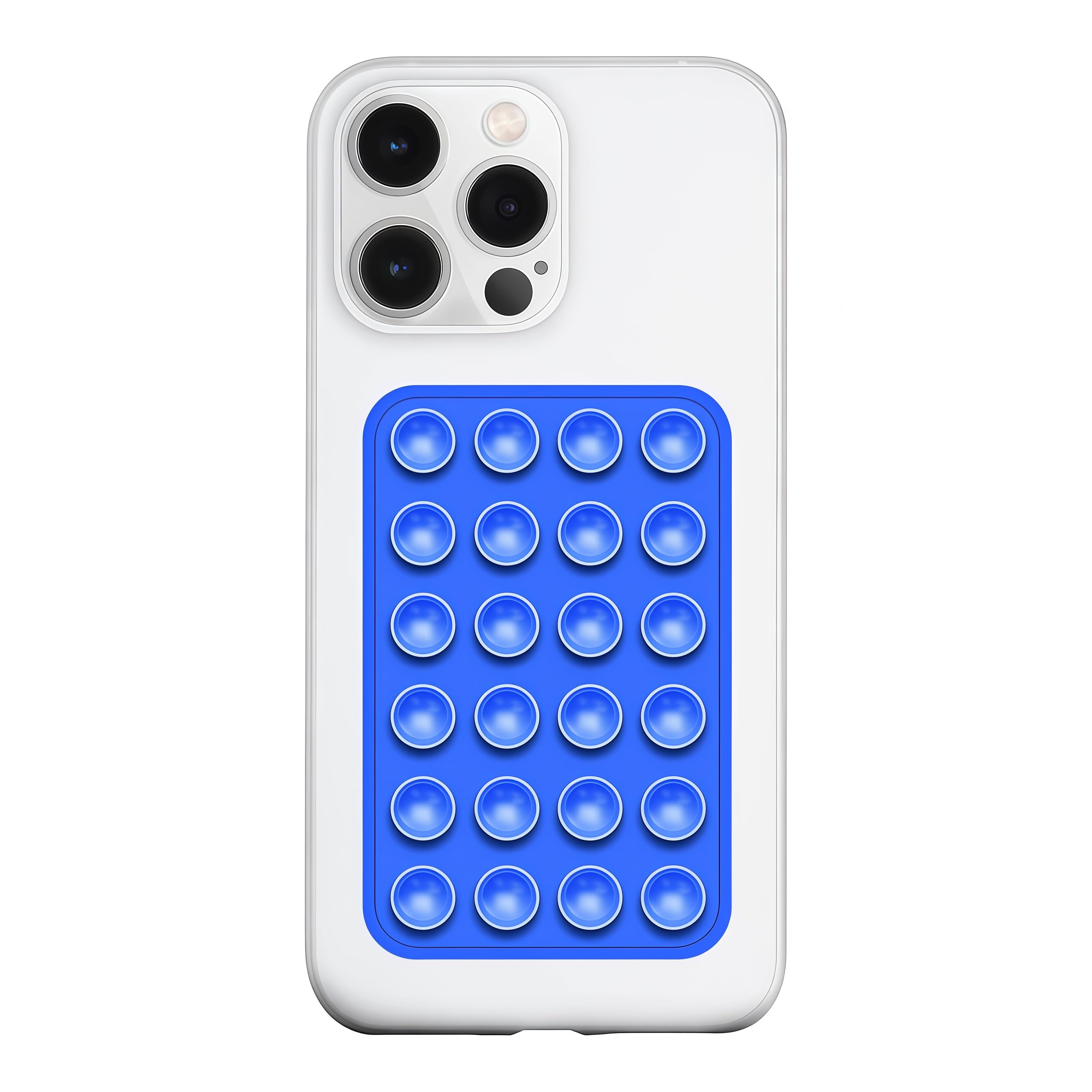 Silicone Suction Phone Case Mount, Silicon Adhesive Phone Accessory for Smartphones, Hands-Free Mirror Shower Phone Holder for Selfies, Tiktok Videos (Light Pink)
