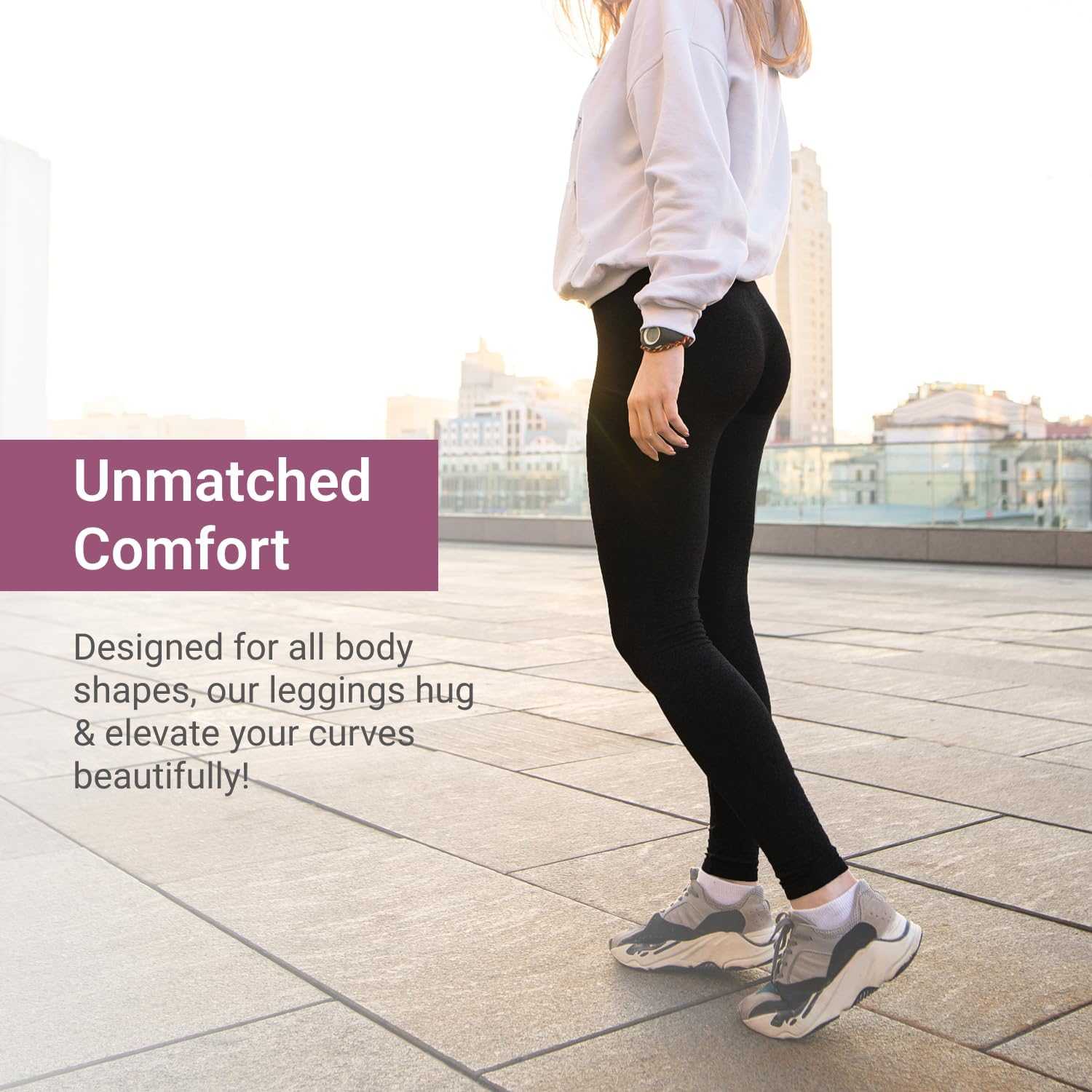 SATINA High Waisted Leggings for Women - Comfortable and Stretchy in Versatile Sizes and Colors