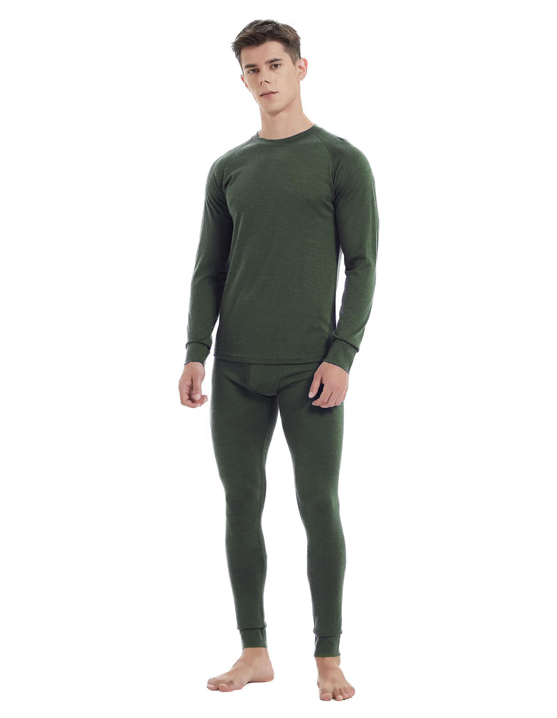 Iguana Mens 100% Merino Wool Base Layer Sets for Ski Lightweight Thermal Underwear-43