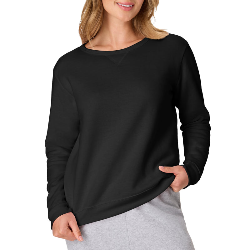 Hanes womens Crewneck Sweatshirt, Ecosmart Fleece Pullover With V-notch, Sweatshirt for Women-26