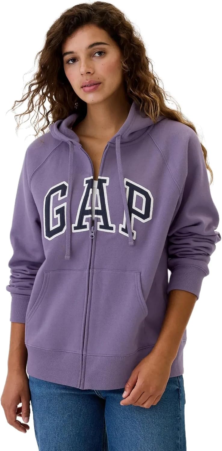 GAP womens Logo Hoodie Hooded Full Zip Sweatshirt-65