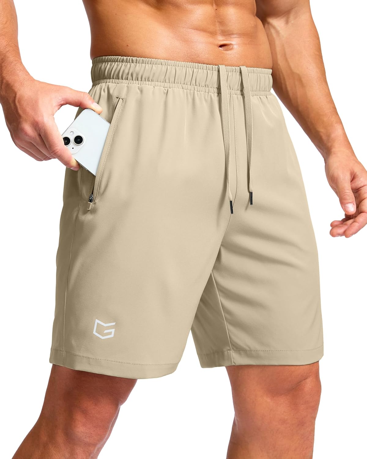 G Gradual Men's Athletic Running Shorts with Zipper Pockets Quick Dry 7"/ 5"/ 9" Workout Gym Shorts for Basketball Hiking-70