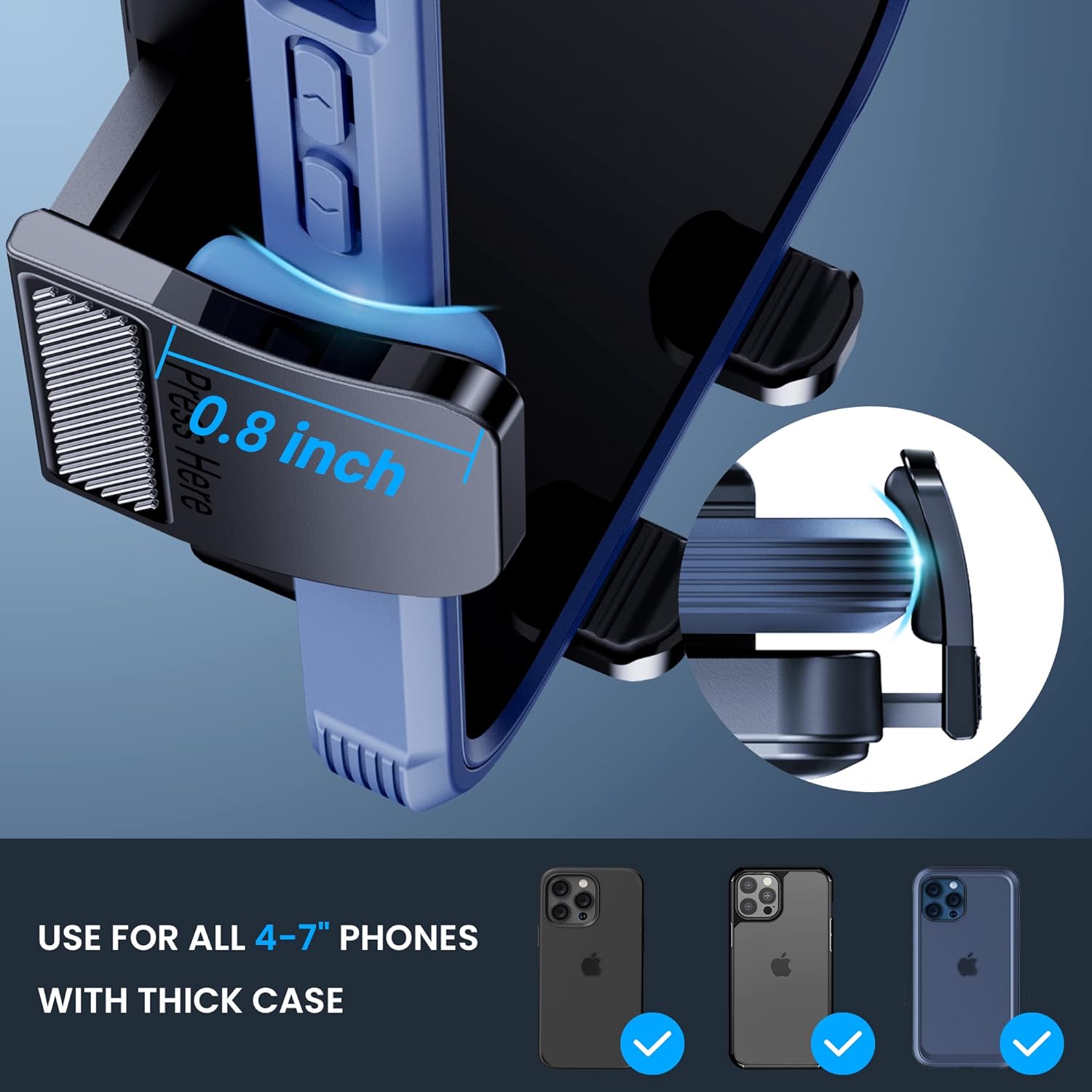 Phone Mount for Car Holders Cell Phon Holder Hands Free Phone Stand for Car Vent Automobile Mount Fit iPhone Android Smartphoe Universal Camera Mount Stabilizers