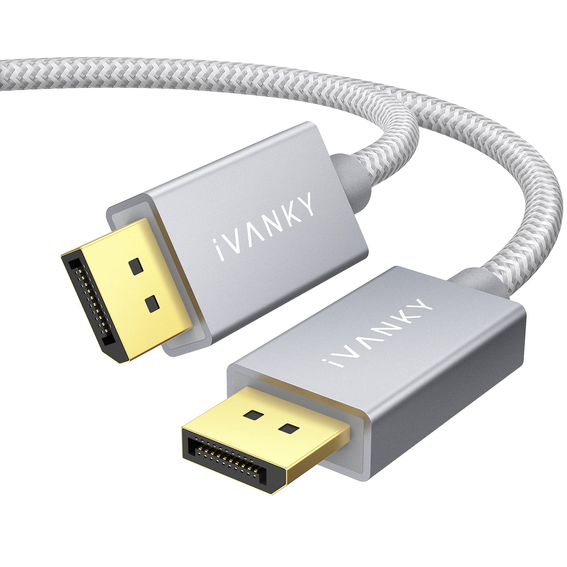 IVANKY VESA Certified DisplayPort Cable, 6.6ft DP Cable 1.2, [4K@60Hz, 2K@165Hz, 2K@144Hz], High Speed Gold-Plated Display Port to Display Port Cabl, for Gaming Monitor, Graphics Card, TV, PC, Laptop