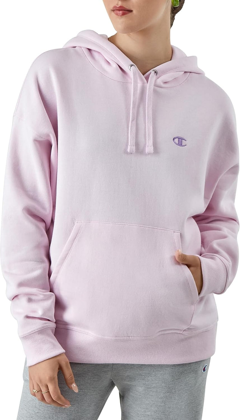 Champion Women’s Pullover Fleece Hoodie, Loose Fit, Midweight, Script Logo-5