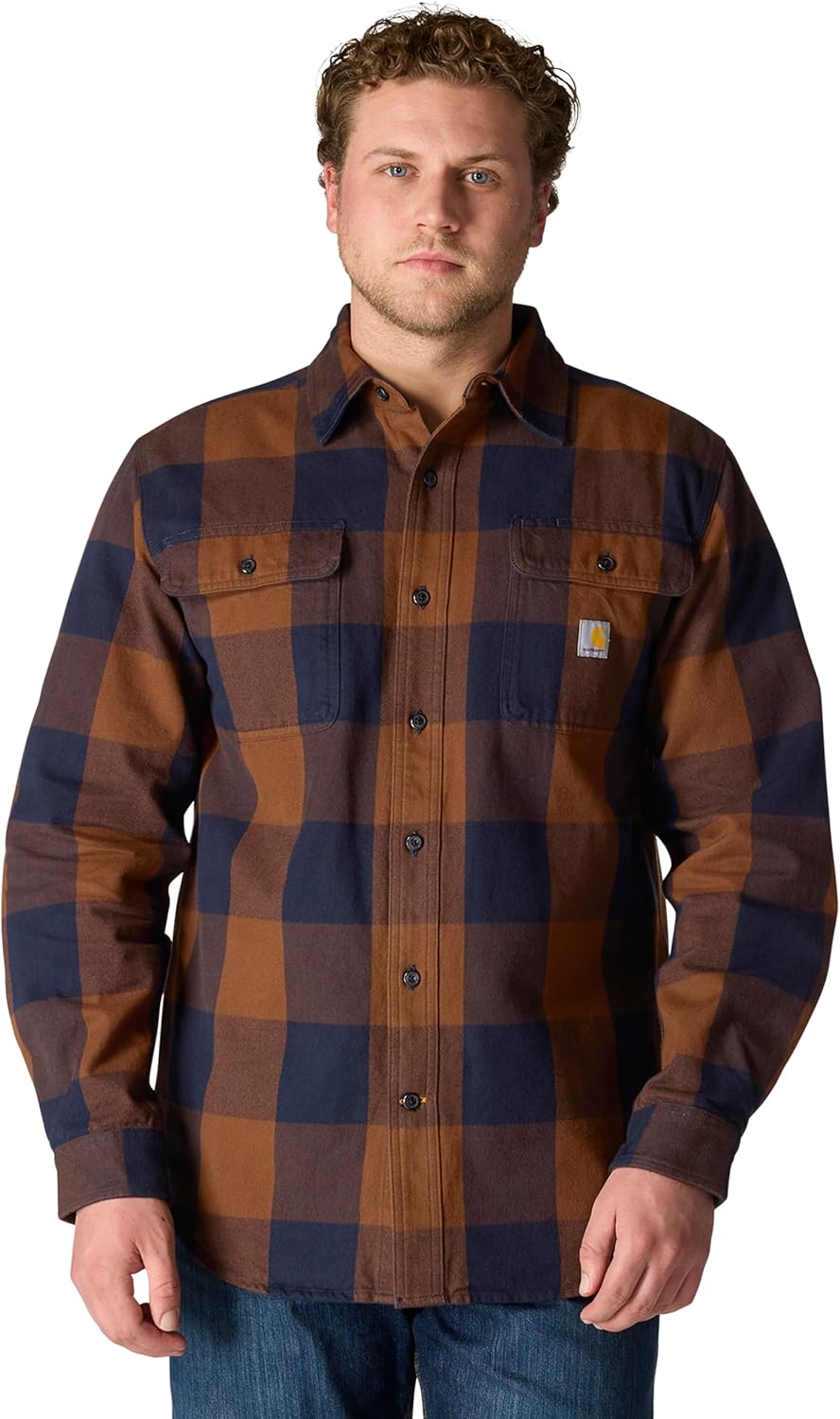 Carhartt Men’s Loose Fit Heavyweight Flannel Long-Sleeve Plaid Shirt-69