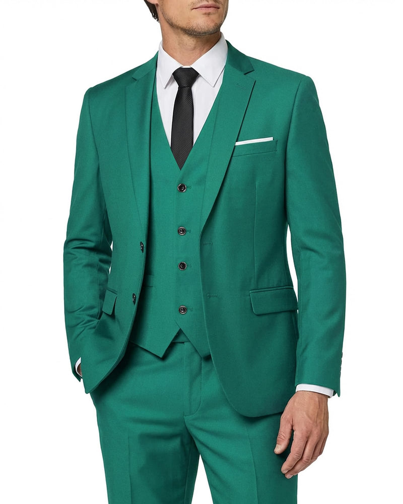 MY'S Men's 3 Piece Slim Fit Suit Set with Tie, 2 Button Blazer Jacket Vest & Pants, Business Wedding Party Prom Suit for Men-61