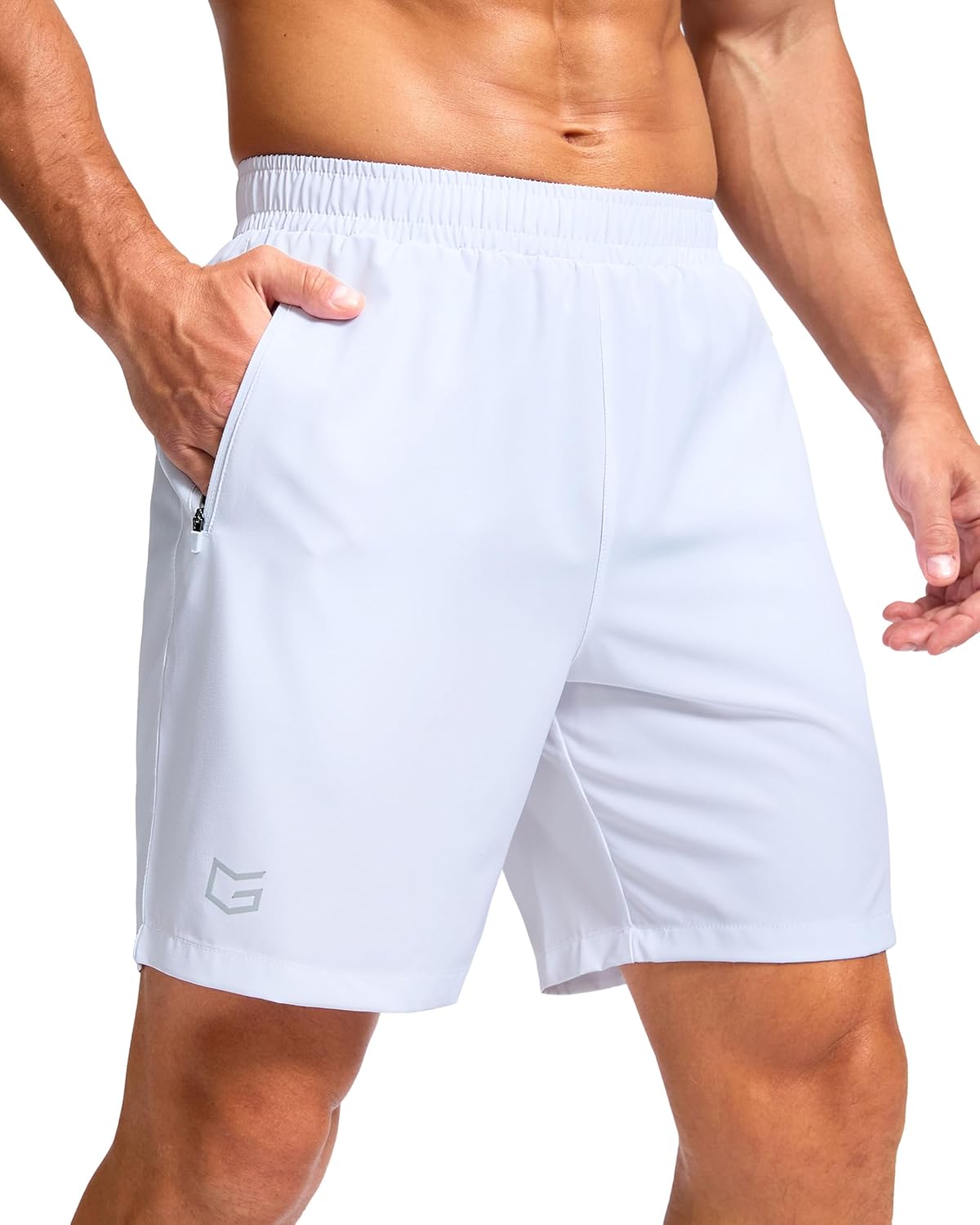 G Gradual Men's Athletic Running Shorts with Zipper Pockets Quick Dry 7"/ 5"/ 9" Workout Gym Shorts for Basketball Hiking-74