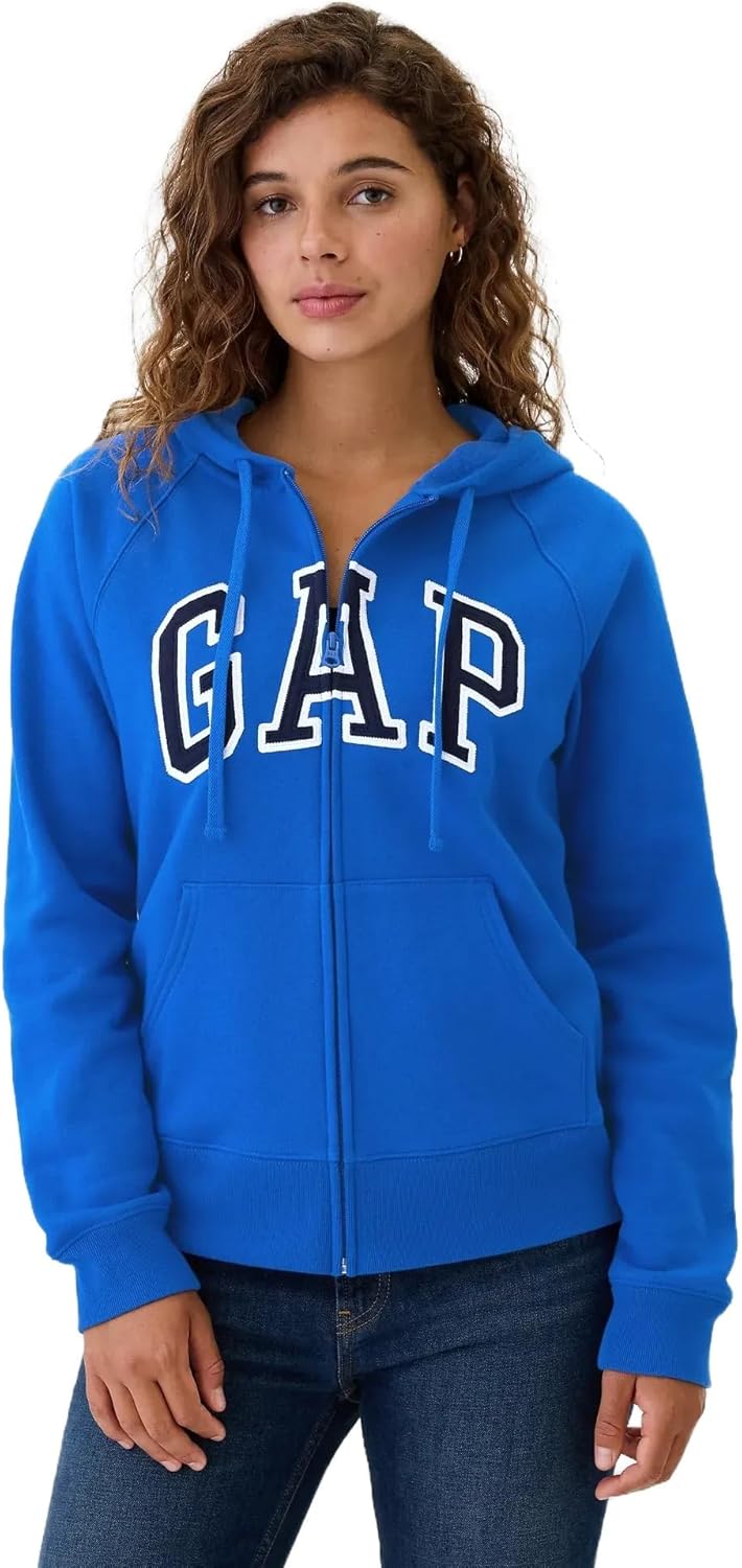 GAP womens Logo Hoodie Hooded Full Zip Sweatshirt-71