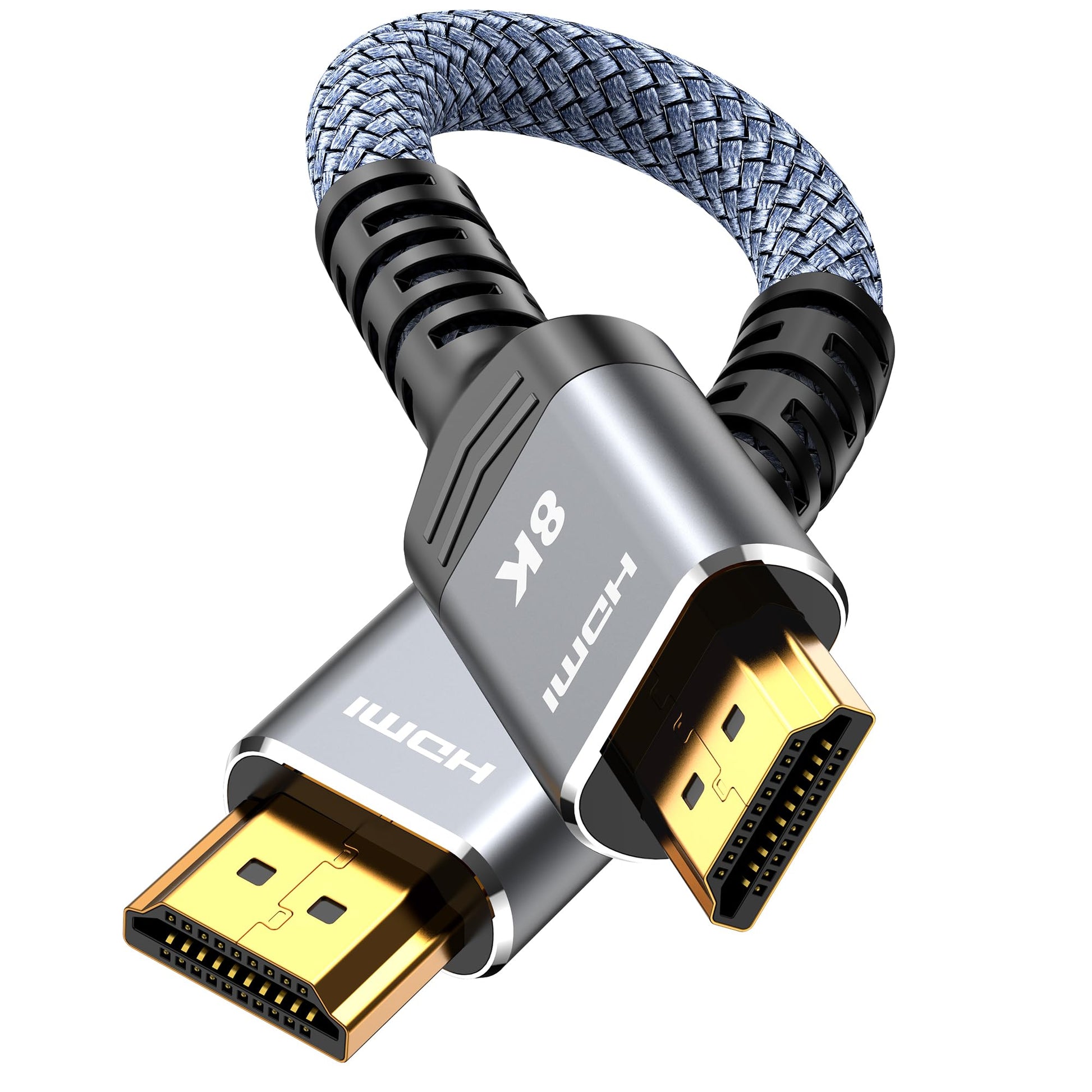 HDMI Cable 6.6 ft, Highwings 4K HDMI 2.0 Cord with High-Speed No Flickering, Nylon Braided & Gold-Plated Connectors, HDR, Ethernet, ARC, 3D, HDCP 2.2, Compatible with 4K TVs, Monitor, Streaming Device