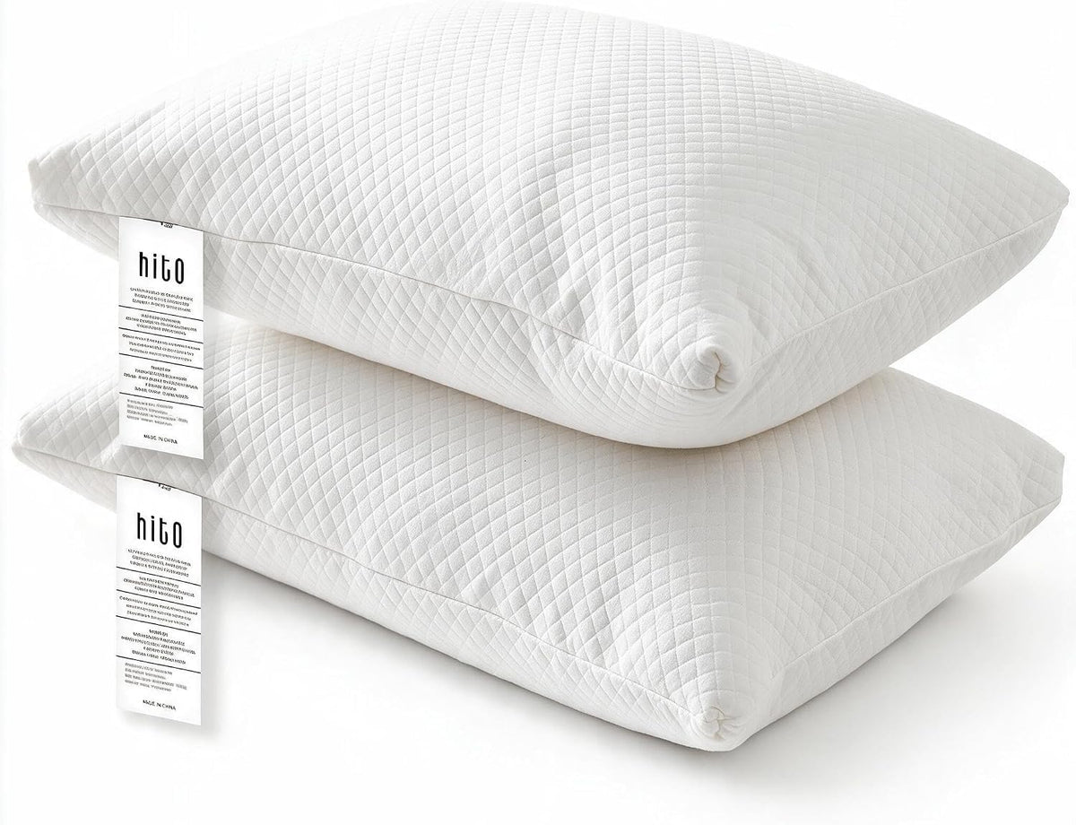 HITO 12x20 Pillow Inserts (Set of 2)- 100% Cotton Covering Down Alternative Throw Pillows White for Couch Bed Sofa