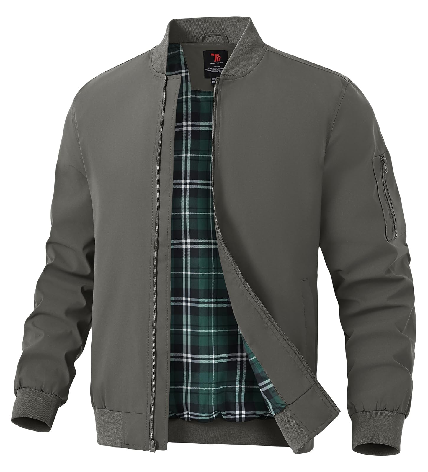 TBMPOY Mens Lightweight Jackets Light Windbreaker Full Zip Casual Work Jacket Golf Business Fall Track Coat with Pockets-99