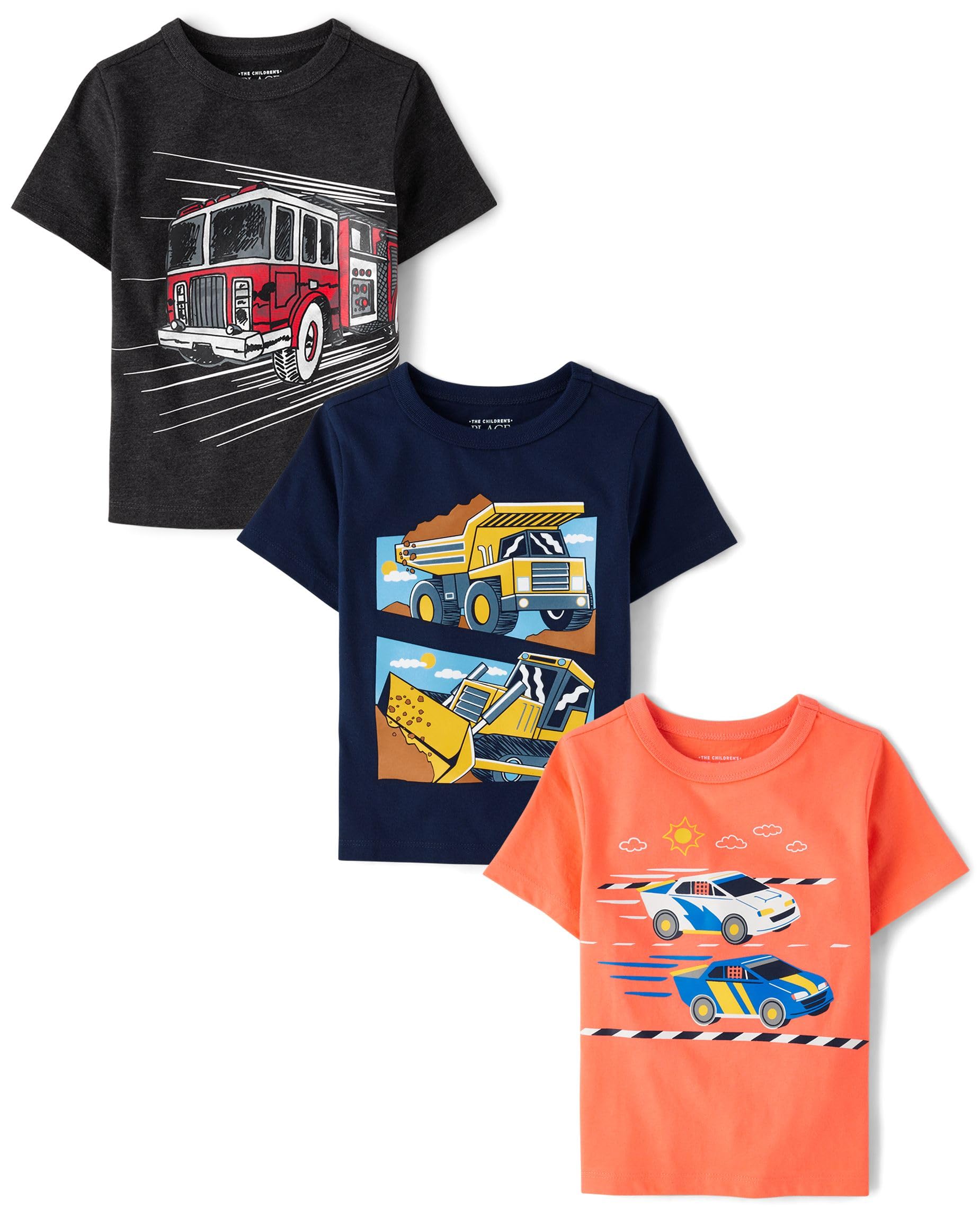 The Children's Place Baby Boys' Graphic T-Shirts (3-Pack)