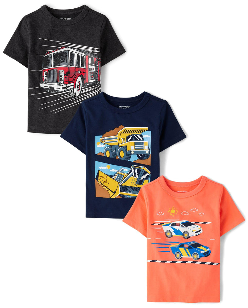 The Children's Place Baby Boys' Graphic T-Shirts (3-Pack)-42
