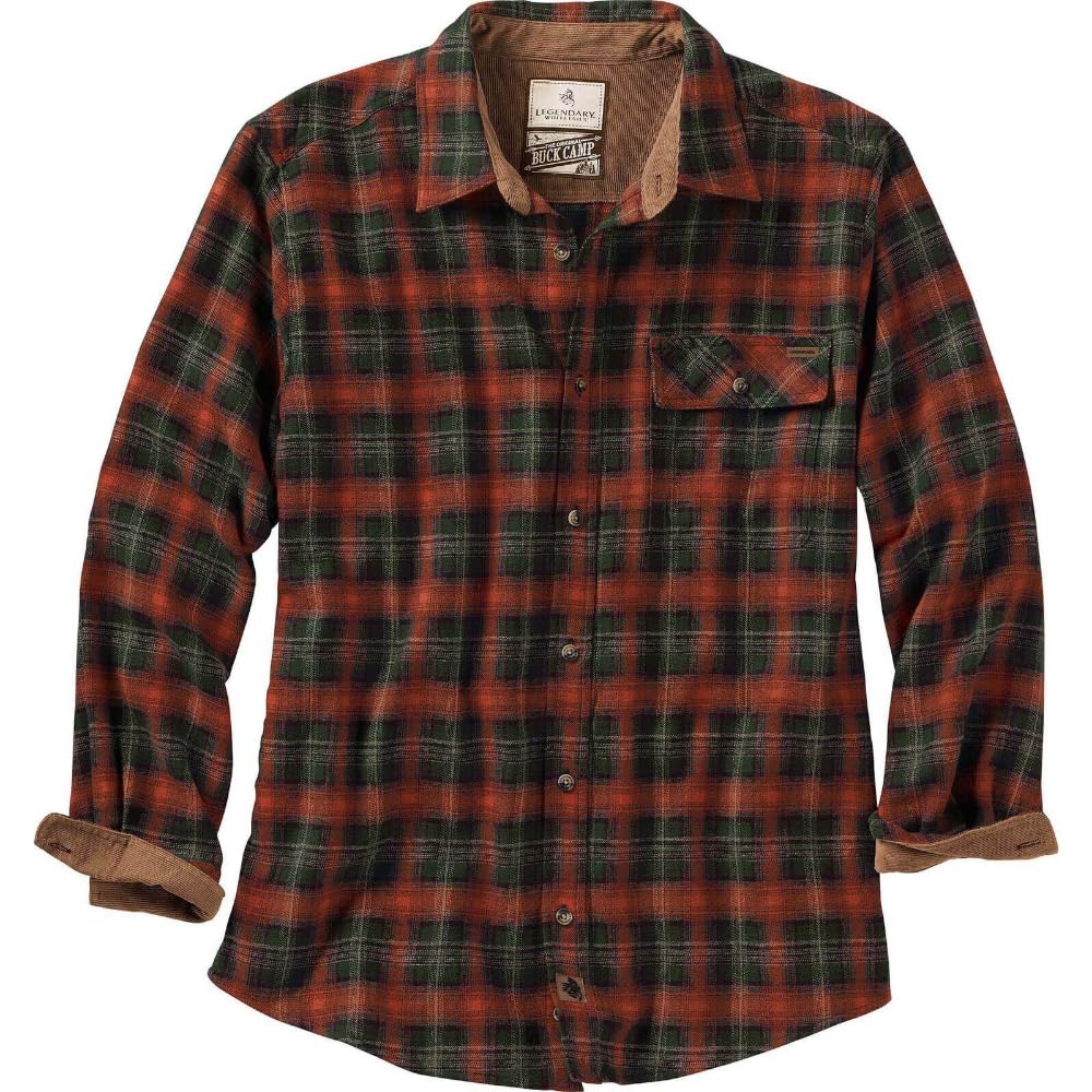 Legendary Whitetails Men's Flannel Shirt Long Sleeve Button Down 100% Cotton-41