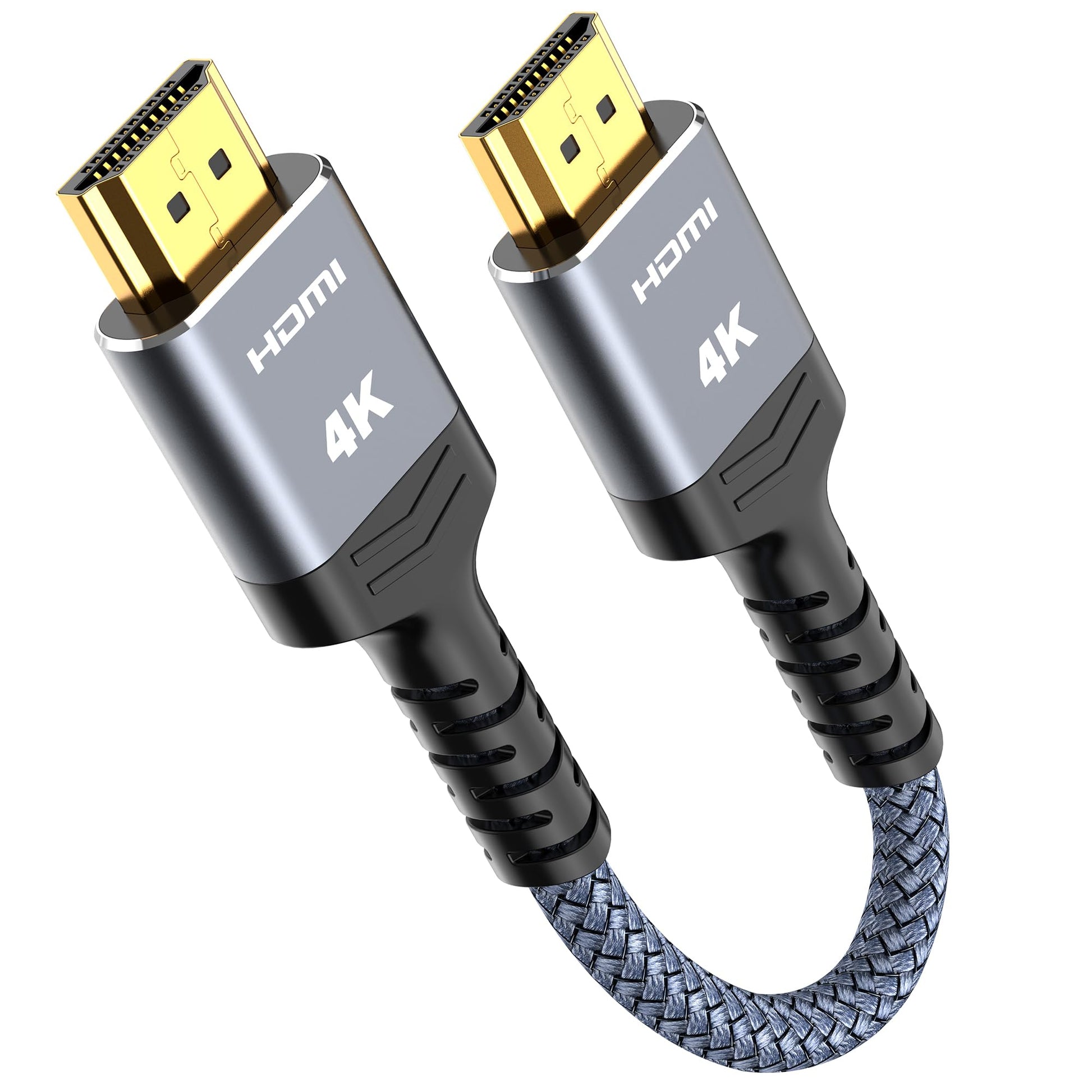 HDMI Cable 6.6 ft, Highwings 4K HDMI 2.0 Cord with High-Speed No Flickering, Nylon Braided & Gold-Plated Connectors, HDR, Ethernet, ARC, 3D, HDCP 2.2, Compatible with 4K TVs, Monitor, Streaming Device