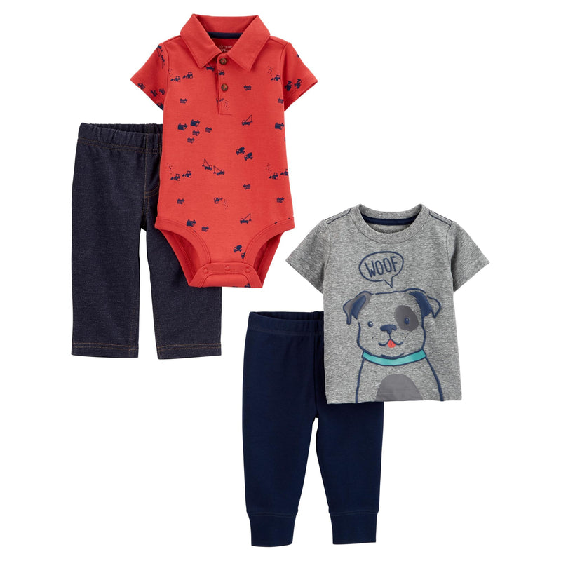 Simple Joys by Carter's baby-boys 4-piece Bodysuit, Top, and Pant Set