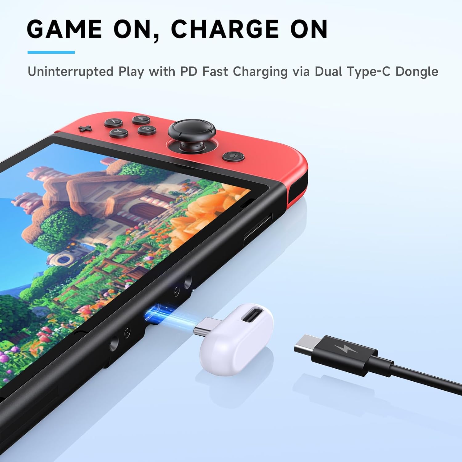 RYR Wireless Gaming Earbuds, 20ms Low Latency, Gaming Earbuds with Noise Cancelling Mic, 2.4Ghz & Bluetooth, LED Display, 36H Playtime for Meta Quest 3/2, PS5, PS4, VR, Switch, Steam Deck, PC, Phone