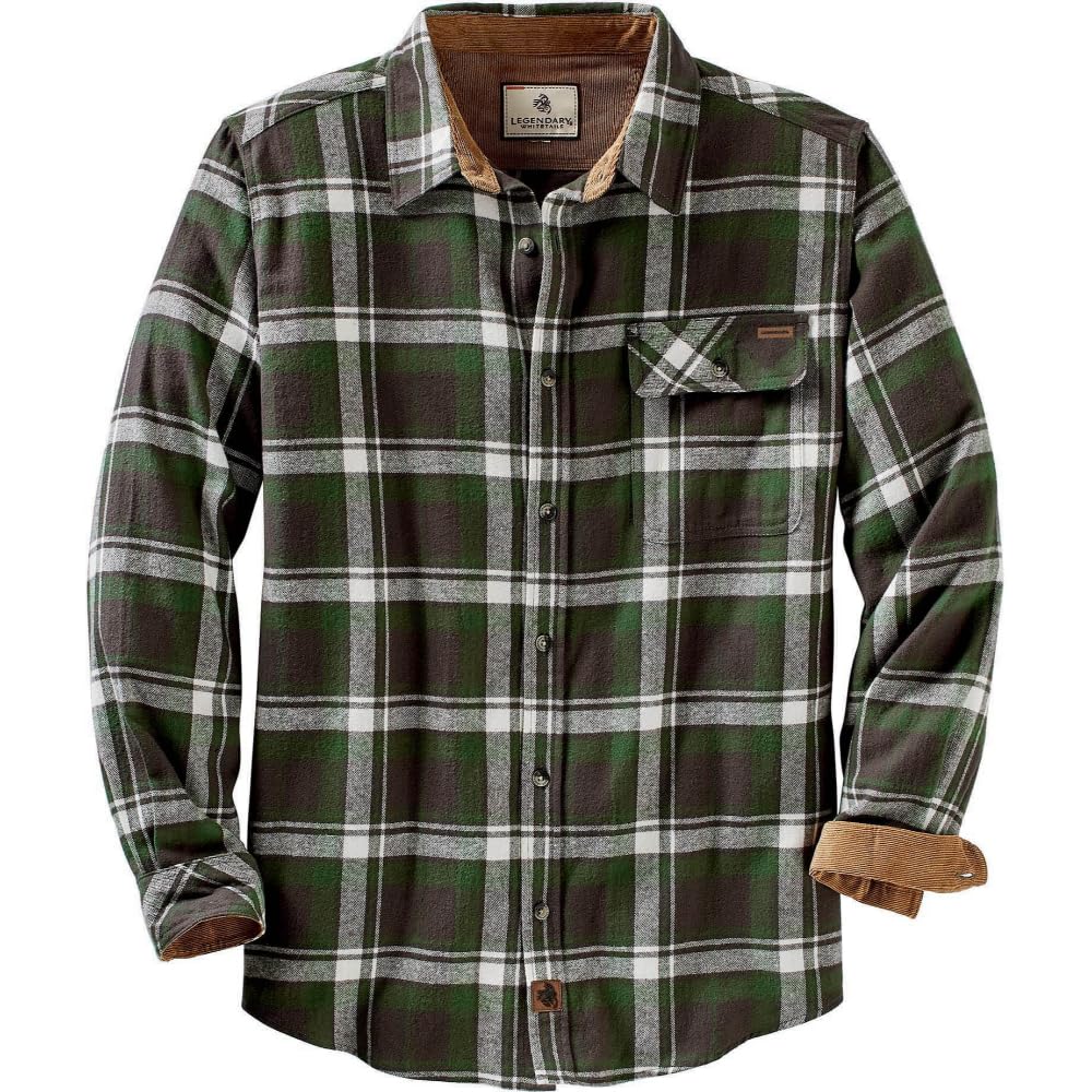 Legendary Whitetails Men's Flannel Shirt Long Sleeve Button Down 100% Cotton-24