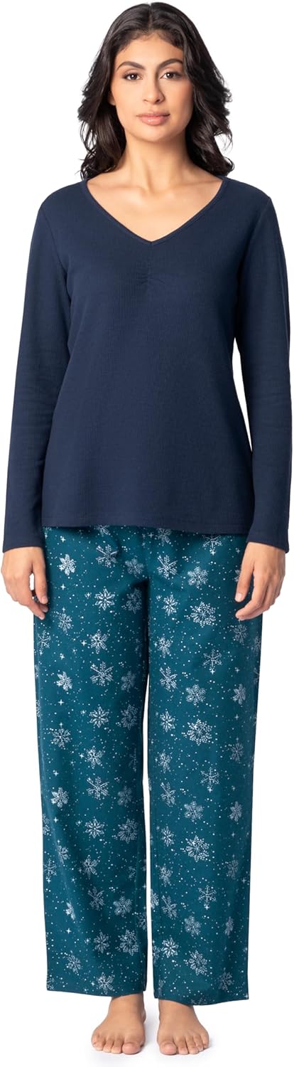 Fruit of the Loom Women's Waffle V-Neck Top-5