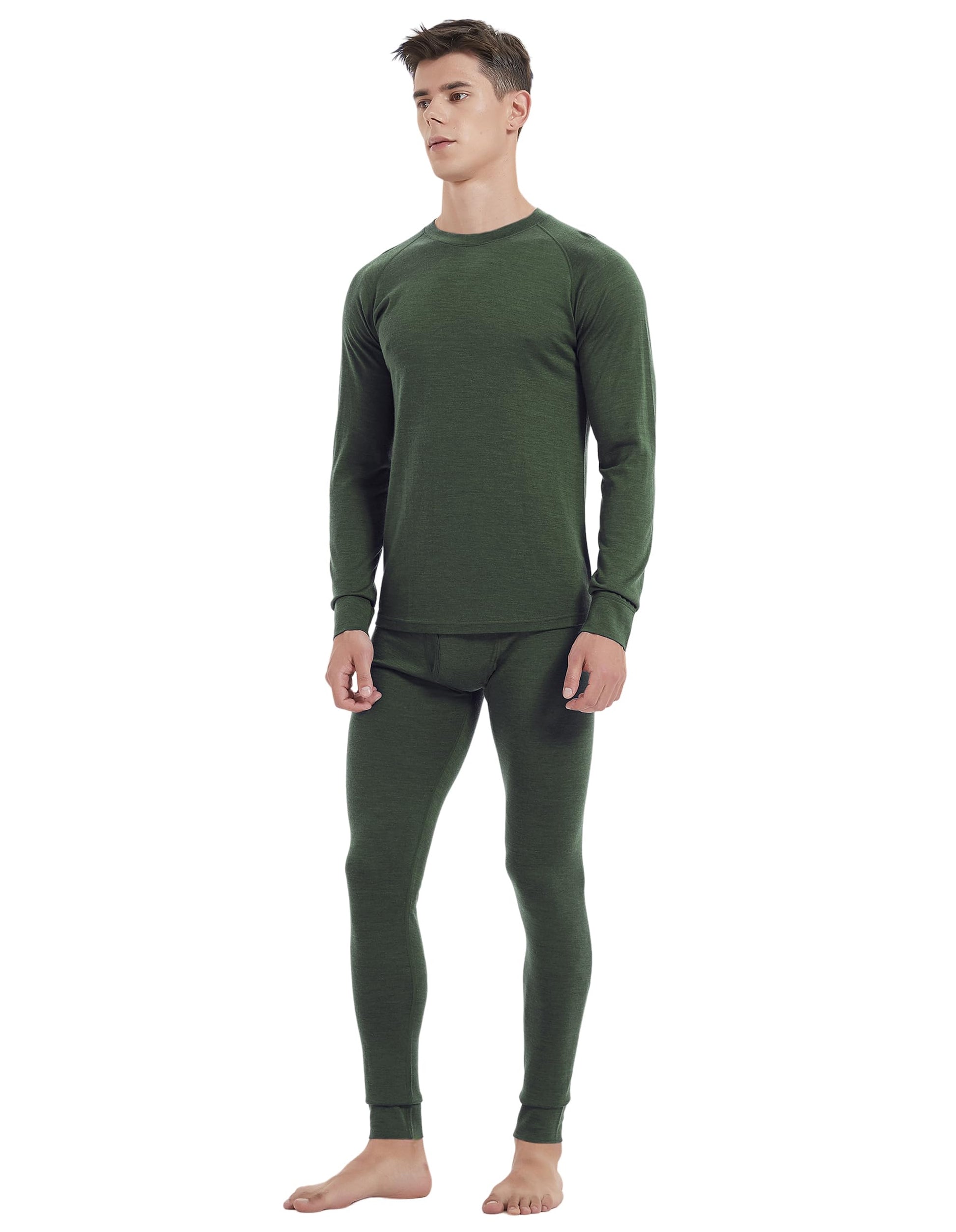 Iguana Mens 100% Merino Wool Base Layer Sets for Ski Lightweight Thermal Underwear-7