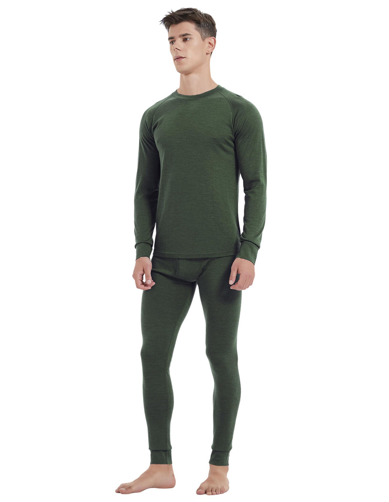 Iguana Mens 100% Merino Wool Base Layer Sets for Ski Lightweight Thermal Underwear-7