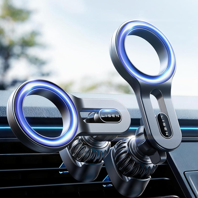 LISEN for MagSafe Car Mount, 2026 Magnetic Phone Holders for Your Car Air Vent Phone Mount, Hands Free Cell Car Phone Holder Accessories for Men Women fit iPhone 17 17e 16 15 14 13 12 Pro Max Kids