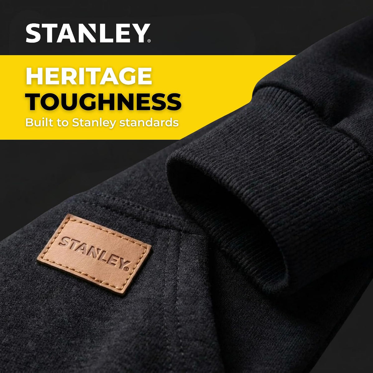 STANLEY Heavyweight Hoodie Men - Work Hoodie Heavy Duty Pullover Sweatshirt